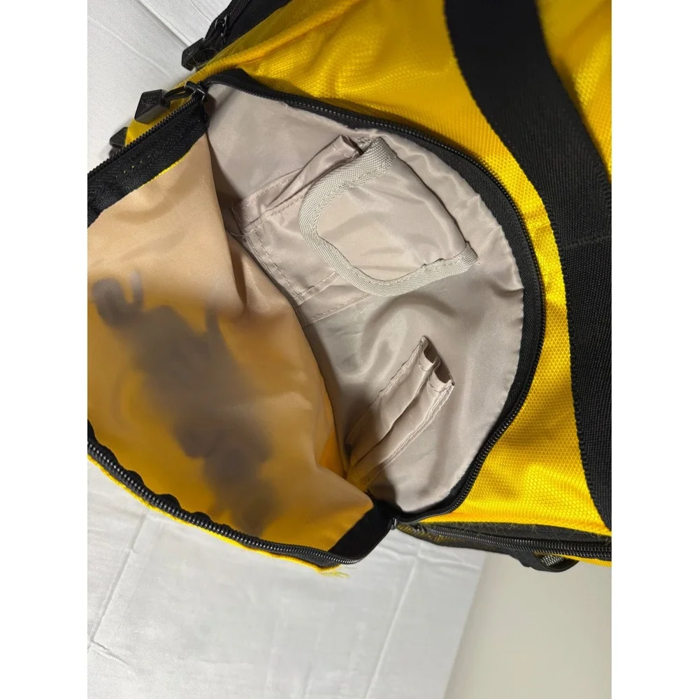 Speedo Team Stereo Swim Backpack Yellow Black Athletic Training Gear Bag